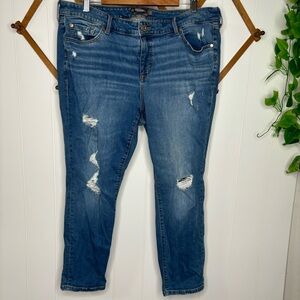Torrid Plus Size Blue Premium Distressed Denim Sz 18R